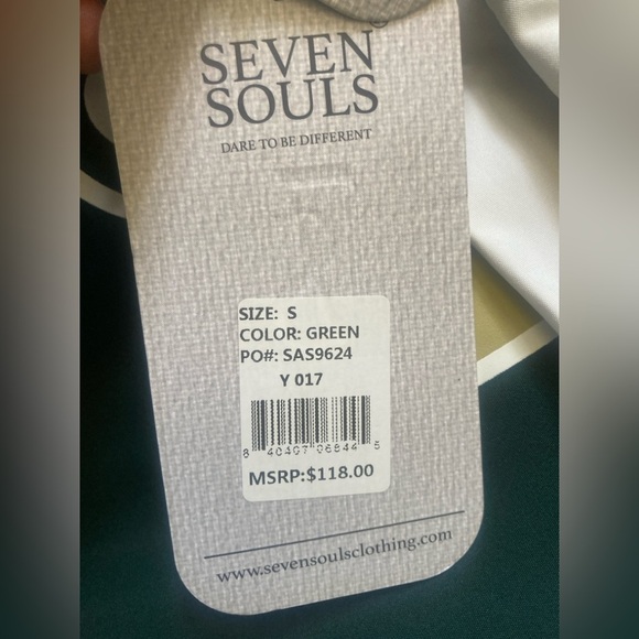 Seven Souls Jacket Varsity Men's Size Large White Black Patched 24 - Picture 7 of 7